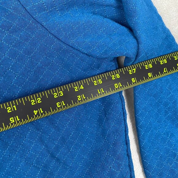 Bon Worth Womens Jacket Medium Quilted Full Zip High Neck Elastic Waist Blue - Picture 4 of 8